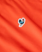 Défier oversize T-Shirt with Rooster Patch in redorange