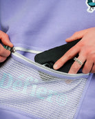 Défier Heritage Crew Neck Sweatshirt with Rooster Patch and Mesh Pocket in purple