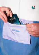 Défier Integral3 Fleece Pullover with Chest Pocket and Rooster Patch in the color purple