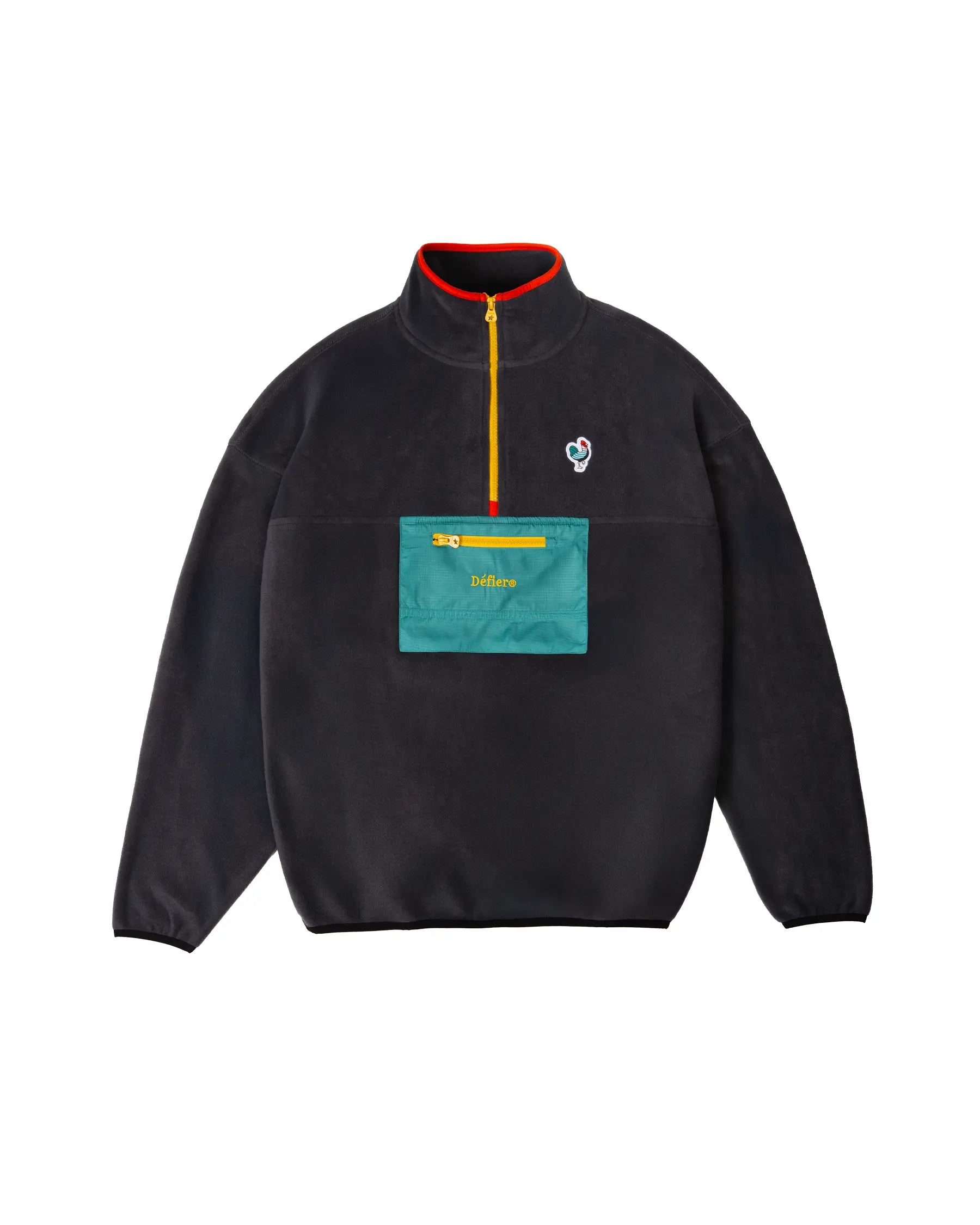 Défier Integral3 Fleece Pullover with Chest Pocket and Rooster Patch in the color anthracite