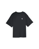 Black oversize T-Shirt by Défier with Rooster Patch and soft cotton with Peach skin effect