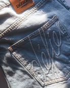Défier Clothing Comfort Denim Pants Karottenschnitt Karottenhose Stone Washed Jeans 