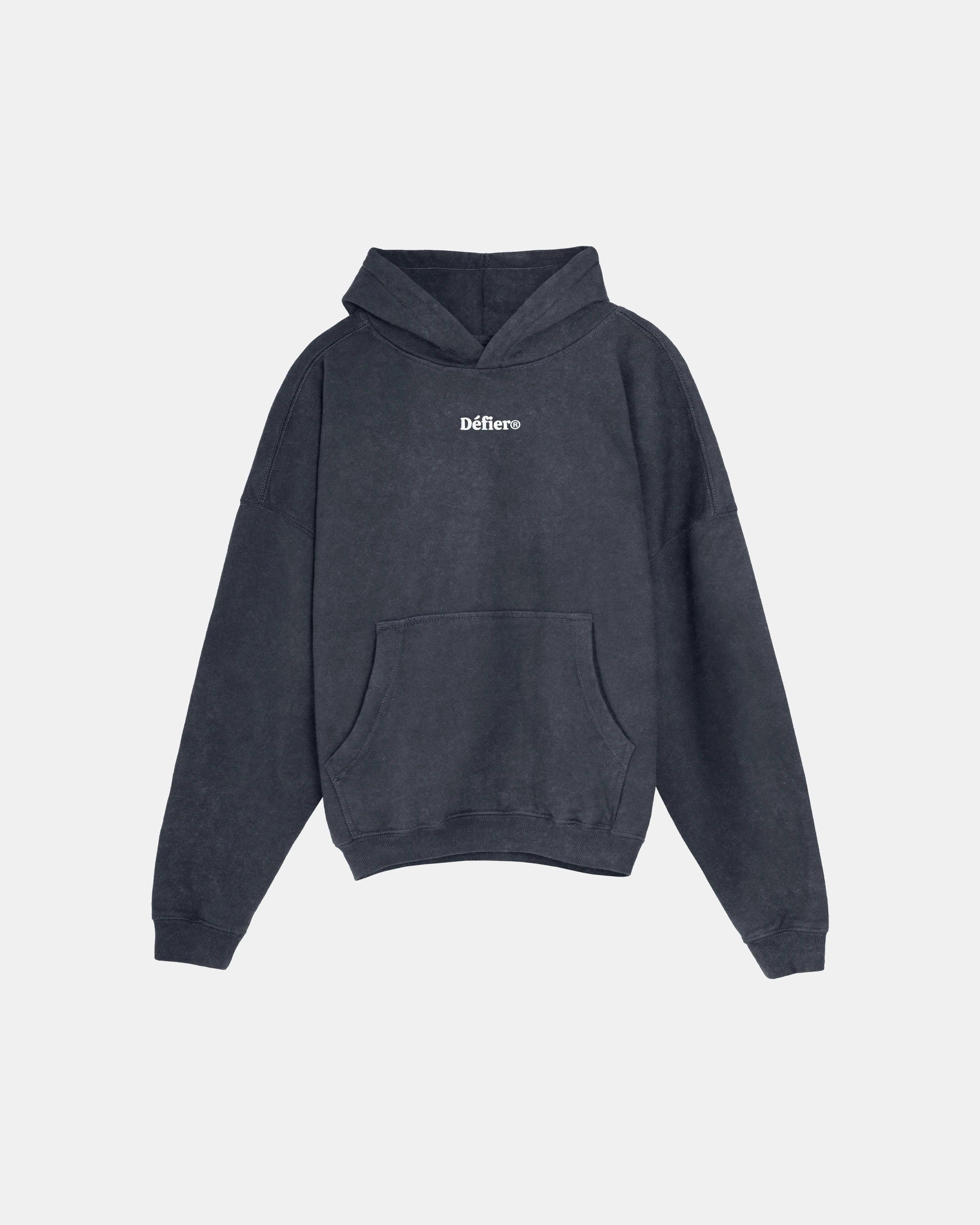 Trademark Hoodie washed black Defier