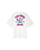Défier Boxing Club Rooster Print oversize T-Shirt off-white Backprint