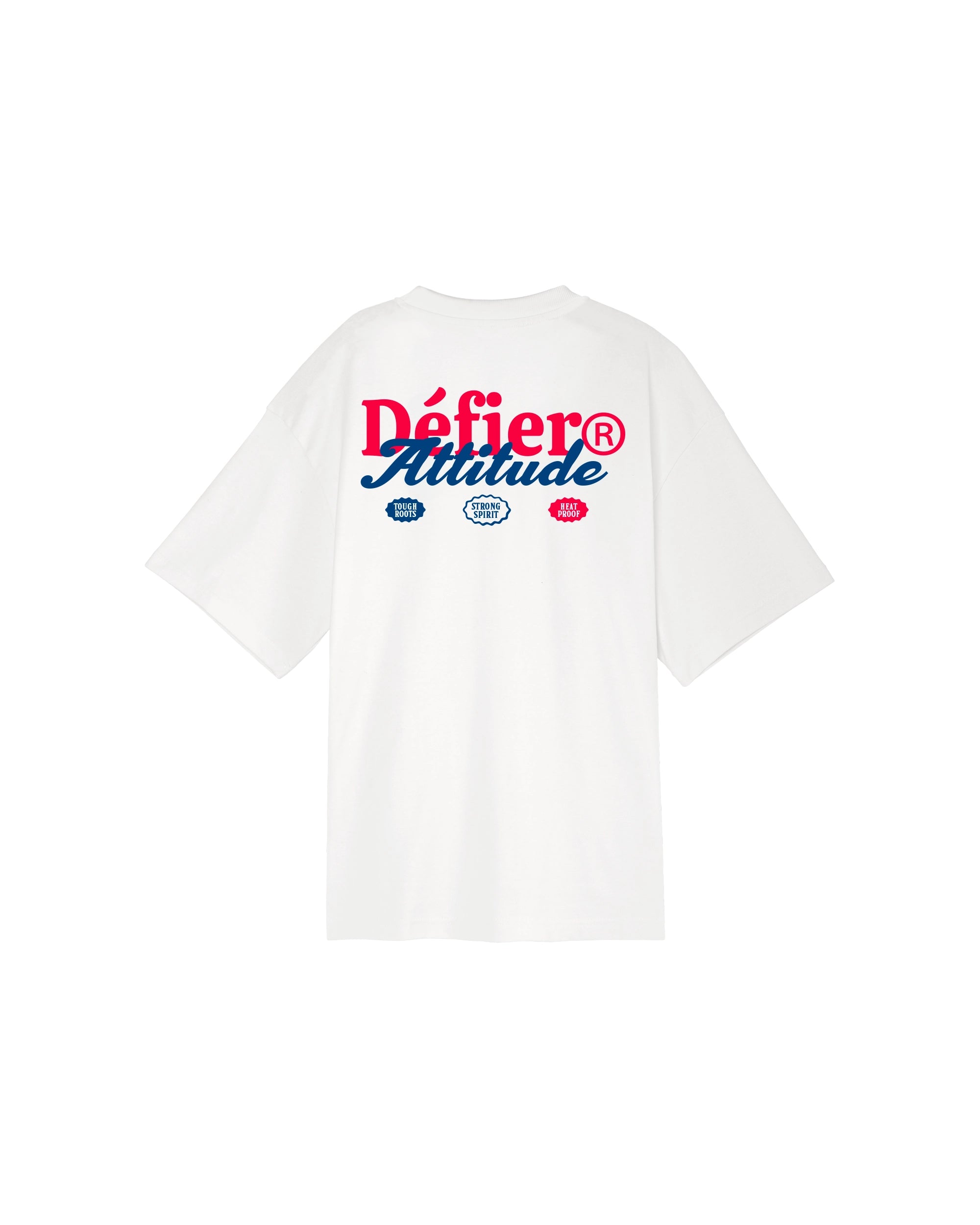 Défier Attitude oversize T-Shirt off-white Backprint