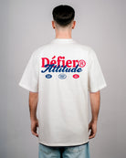 Défier Attitude oversize T-Shirt off-white Backprint