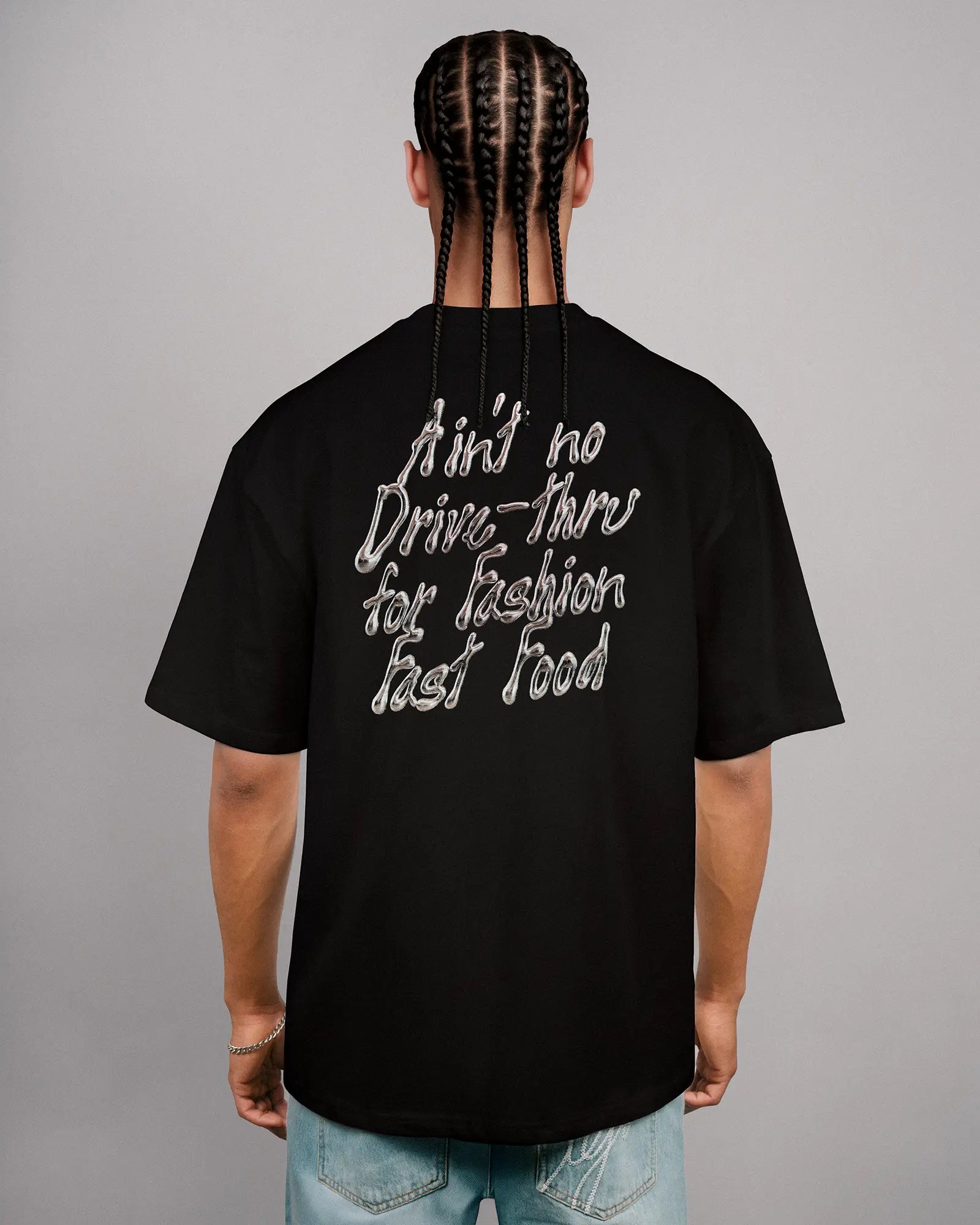 Défier Drive-thru oversize T-Shirt black Backprint