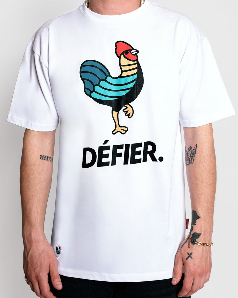 Défier Rooster Logo T-Shirt white